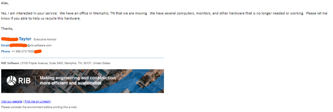 Positive Response from CEO